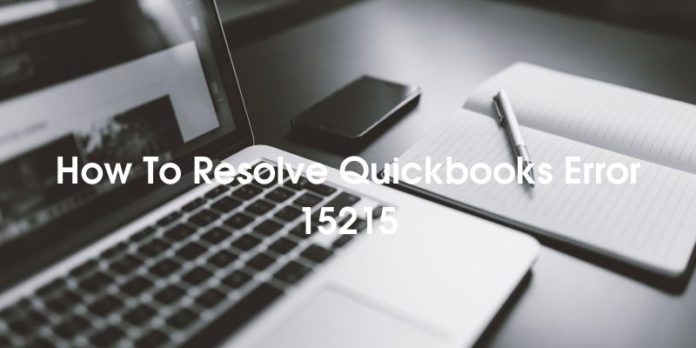 How To Resolve Quickbooks Error 15215